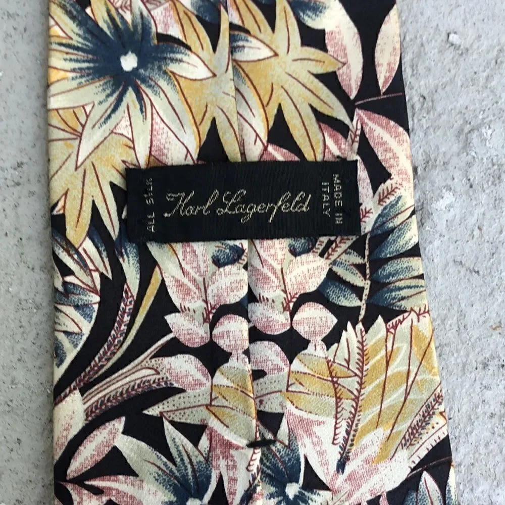Vintage Karl Lagerfeld Floral tie